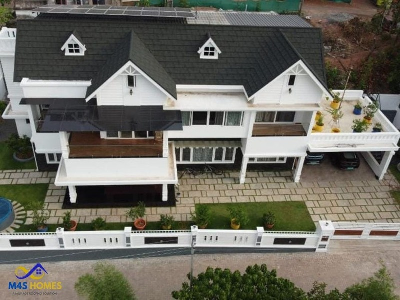 Completed M4S Homes residence with a premium dark stone-coated roof